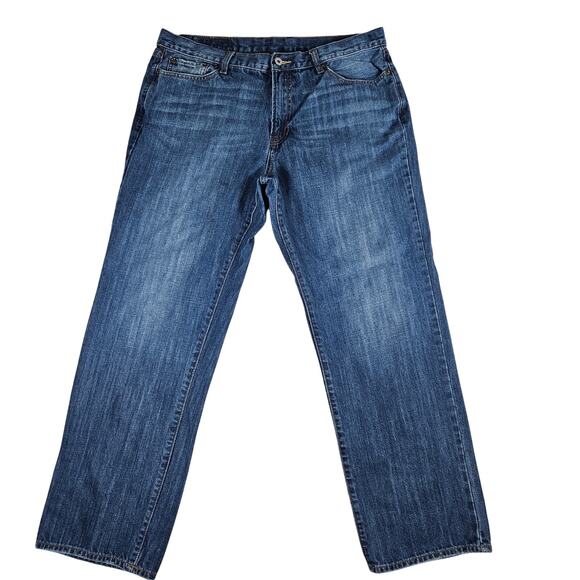 Lucky Brand by Gene Montesano "Woodsman Vintage" Straight Leg Jeans 38 Reg Mens - Picture 1 of 11